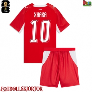 Schweiz Granit Xhaka #10 Hemmakläder Barn VM 2026 Kortärmad (+ Korta byxor)